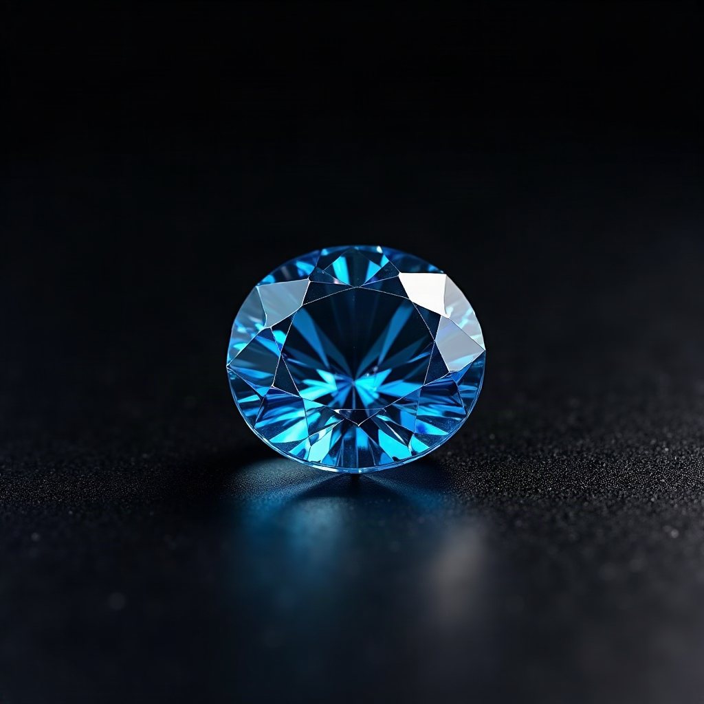팬시 비비드 블루 오벌 0.51ct